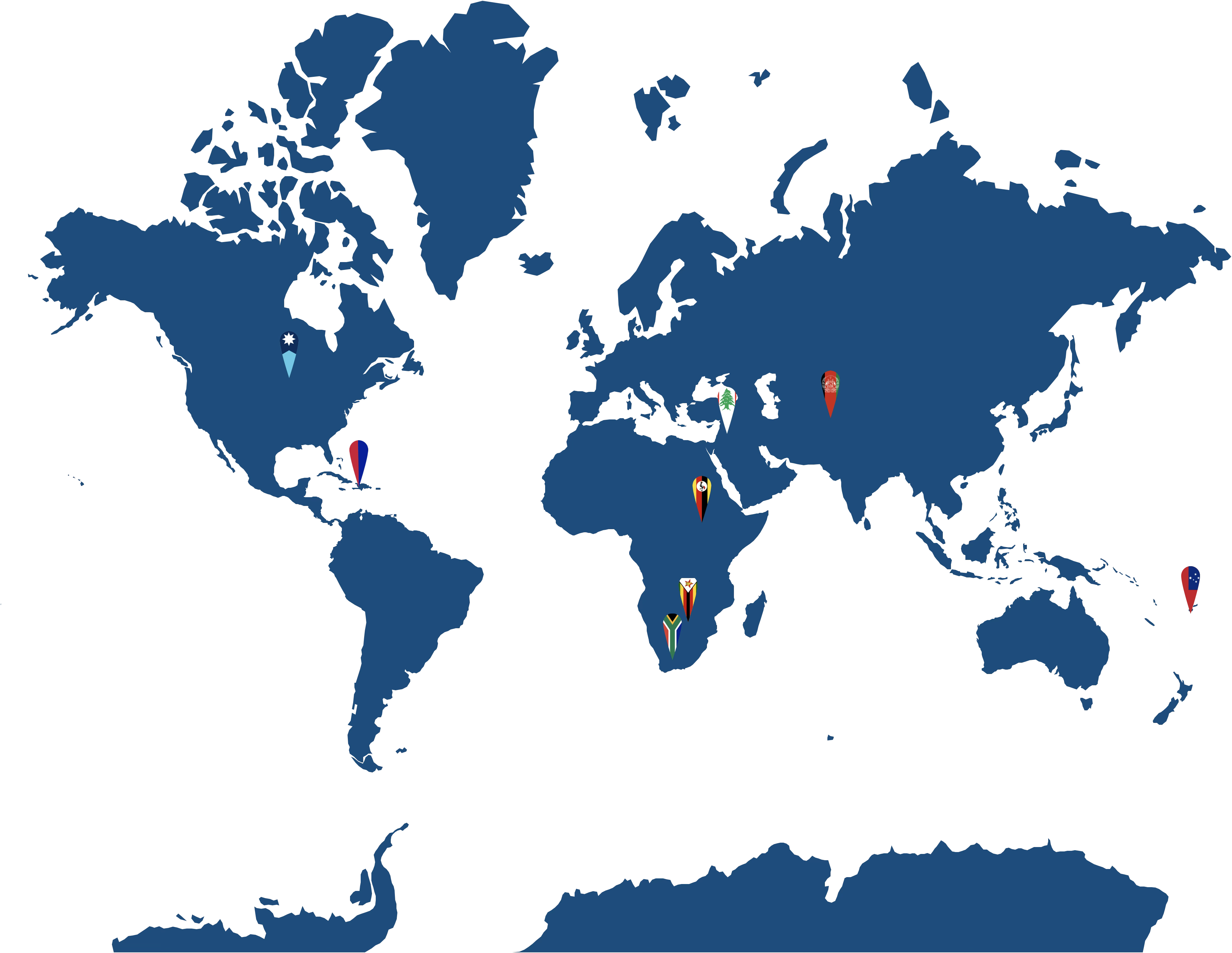 Map showing MATTER Innovation Hub locations across the world